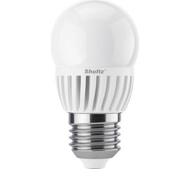 Светодиодная лампа Sholtz шар 11Вт E27 4200К G45 175-265В, керамика + пластик LEB3065 