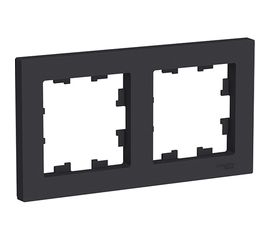 Рамка Schneider Electric ATLASDESIGN, 2-постовая, универсальная, карбон, ATN001002 
