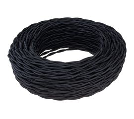 Витой провод Retrika, ретро 2х1.5 черный, 50м RP-21508 