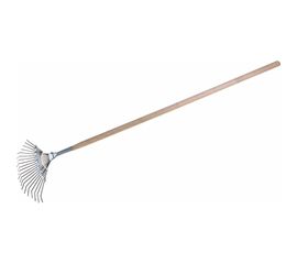 Пластинчатые веерные грабли с деревянным черенком Gigant 20 зубьев, оцинкованные GFE-01 