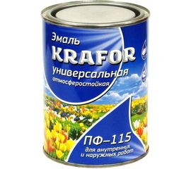 Универсальная эмаль Krafor ПФ-115 белая 2.7 кг 6 25961 