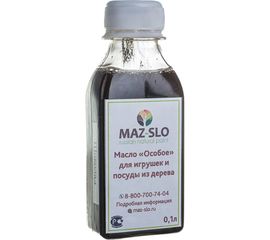 Масло для игрушек и посуды из дерева MAZ-SLO ""Особое"" цвет Шоколад, 100 мл 8064943 