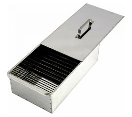 Двухъярусная коптильня с поддоном PALISAD 420x270x175 мм, нержавеющая сталь, 0.8 мм 69528 