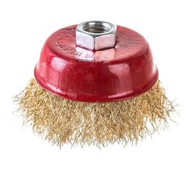 Кордщетка чашечная Профессионал для УШМ витая латунированная 75 мм 59597 