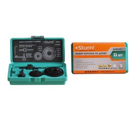 Набор коронок по дереву (11 предметов; 8 коронок 19-64 мм) Sturm 5440201 