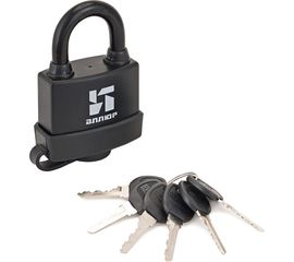 Навесной замок Аллюр ВС1Ч-374П черный пластик 3354 