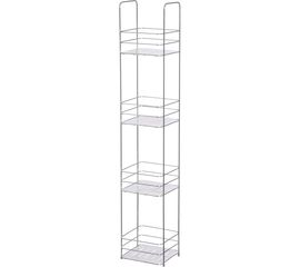 Стеллаж Vanstore PRACTIC для ванной комнаты, 4 яруса, белые вставки 043-00 