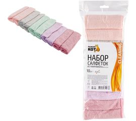 Набор салфеток из микрофибры Рыжий кот, 10 шт. MFS-05/10 101190 
