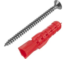 Саморез ШУц Tech-Krep 3,5х50 потайная головка + трехсегментный дюбель 6х35 24 шт - пакет 112938 