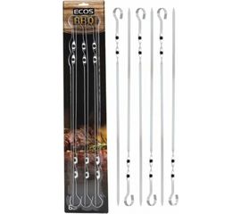 Набор шампуров Ecos ZDBQ-34 6 шт, хромированная сталь, р-р 550х10мм 999641 