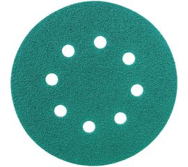 Круг шлифовальный FILM L312T (5 шт; 125 мм; на липучке; 8 отв; зелёный; P60) SUNMIGHT 53205R 