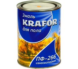 Износостойкая эмаль для пола Krafor ПФ-266 желто-коричневая 1.9 кг 6 26018 