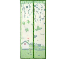 Противомоскитная сетка-штора на дверь с рисунком, магнитами и крепежом, 45х210 см, 2шт HELP 80006 