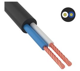 Провод ПВС ККЗ 2х1,5 кв.мм 150 м черный ГОСТ 01-8035-4 