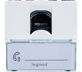 Механизм розетки Legrand 1-м СП Mosaic New 2-модульный RJ45 5E UTP Leg 78651/76554 124978 