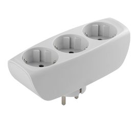 Тройник с заземлением и шторками SP-3e-W ЭРА белый, 3 гнезда ЭРА C0045529 