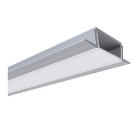 Алюминиевый прямой встраиваемый профиль Apeyron, анодированный, серебро, 2 м, 3010 08-02 