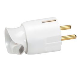 Вилка Legrand 2К+З белая 50172 