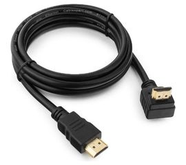 Кабель Cablexpert HDMI v1.4, 19M/19M, 1.8м, угловой разъем, черный CC-HDMI490-6 
