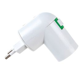 Переходник вилка-Е27 с выключателем ЭРА, белый Б0027981 