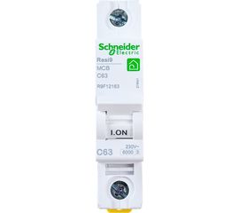 Автоматический выключатель Schneider Electric RESI9 АВ С 63А 1P 6000A R9F12163 