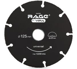 Диск отрезной универсальный 125 мм для УШМ RAGE by VIRA 594325 