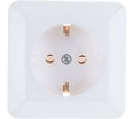 Розетка duwi о/п 1-местная с з/к серия Basis, белый 26401 9 