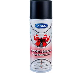 Грунт-эмаль Vixen для пластика, черный матовый RAL 9005, аэрозоль 520 мл VX-50100 