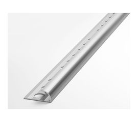 Профиль окантовочный полукруглый алюминиевый ЛУКА 9 мм, 2,7 м, 5 шт, Серебро УТ000021310 