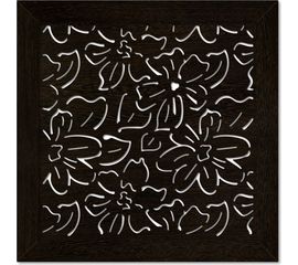 Экран для радиатора Стильный Дом Цветы 60x60 см, венге v547268 