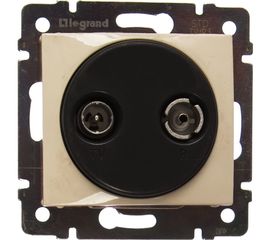 Проходная TV-FM розетка, крем 14 дБ Legrand Valena 774334 