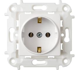Механизм розетки Bylectrica с заземляющим контактом, серия МАСТЕР, белый, РС16-1002 