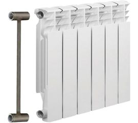 Биметаллический радиатор отопления Solur PRESTIGE 6 секций BMET06 