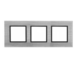 Рамка ЭРА 14-5203-41 на 3 поста, металл, Elegance, сталь+антрацит Б0034557 