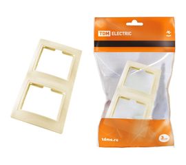 Двухпостовая вертикальная рамка, слоновая кость TDM Таймыр SQ1814-0125 