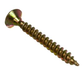 Шуруп Качественный КРЕПЕЖ желтый цинк 4,0x35, 175 шт. 0300461 КЧ 