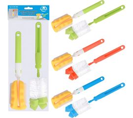 Щетка и губка для посуды МУЛЬТИДОМ Чистый дуэт 3 цвета NEW VL58-304 