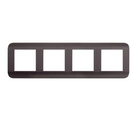 Горизонтальная рамка LUXAR Deco на 4 поста венге рифленая 4606400620709 