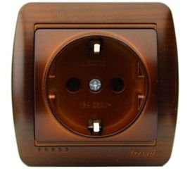 Розетка Lezard DEMET с заземлением, маун 711-0400-122 