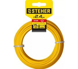 Леска для триммера (2.4 мм; 15 м; звезда) STEHER 75010-2.4 