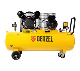 Воздушный компрессор с ременным приводом DENZEL BCV2300/100 2.3 кВт, 100 литров, 440 л/мин 58111 