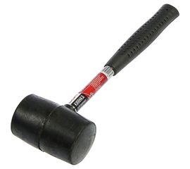 Киянка LOM металлическая обрезиненная рукоятка, черная резина, 300 г 1721813 