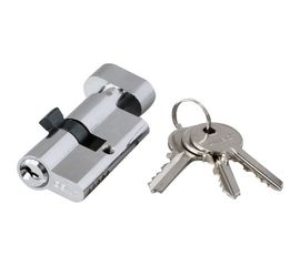 Цилиндр замка ANBO 2200Т ключ/барашек, английский, 3 ключа, никель 35х45 мм l3600 