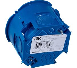 Установочная коробка IEK С3 D=68х45мм для полых стен, с саморезами и пластиковыми лапками UKG10-068-045-000-P-UO 