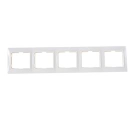 Горизонтальная 5-ти местная рамка UNIVersal Севиль слоновая кость ivory Б-С1042 