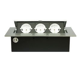 Полуавтоматический блок розеток Mebax, MX-226 3 секции Серебро 212х60мм 00-00001186 