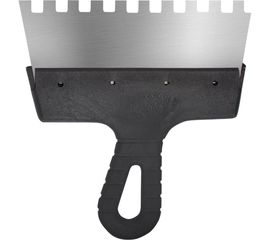 Фасадный зубчатый шпатель (200 мм, нержавеющая сталь, 10 мм) Biber 35236 тов-169787 