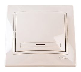 Выключатель с подсветкой LEZARD MIRA крем со вставкой 701-0303-111 