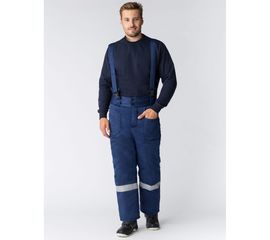 Зимние брюки с бретелями Факел Труженик СОП, темно-синий, р. 60-62, рост 182-188 87469421.010 