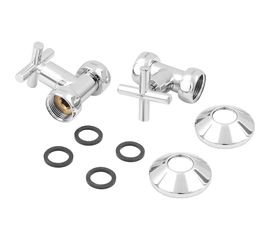 Прямой кран-вентиль SMT ручка крест, хром, 1х1 г/г, 2 шт 8730SCH1010/2C 